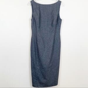 Ralph Lauren Gray Wool Blend Sleeveless Midi Dress